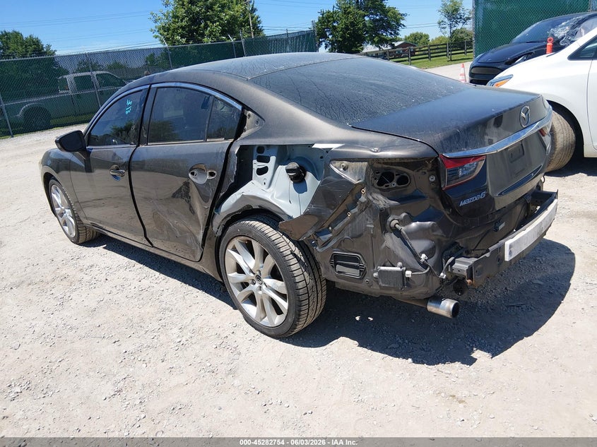 2016 Mazda 6 VIN JM1GJ1V59G1429132 IAAI salvage auction — LEFT REAR, Salvage Title, sold $1,100 on 2026-07-19 (photo 3)
