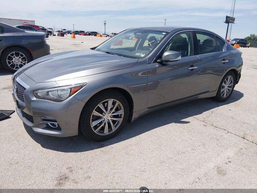 2014 Infiniti Q50 VIN JN1BV7ARXEM702300 IAAI salvage auction — REAR END, Salvage (Missouri), sold $1,350 on 2026-07-23 (photo 2)