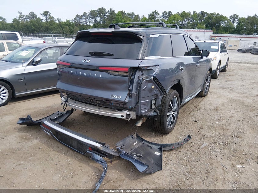 2022 Infiniti Qx60 VIN 5N1DL1HT0NC340778 IAAI salvage auction — REAR END, Salvage Title, sold $13,700 on 2026-07-17 (photo 4)