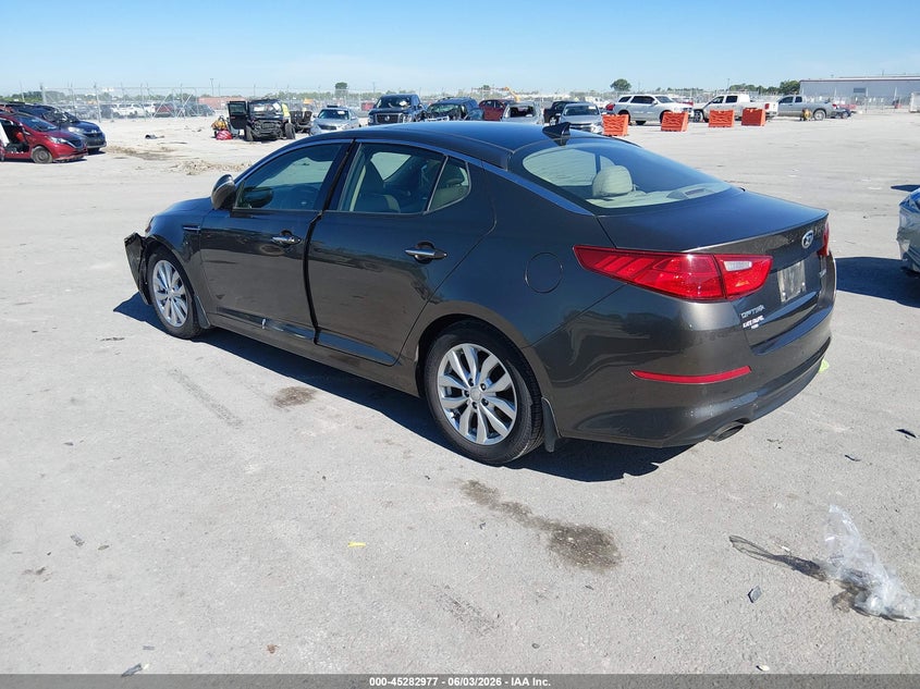2014 Kia Optima VIN 5XXGN4A72EG341506 IAAI salvage auction — LEFT FRONT, Salvage Title, sold $575 on 2026-07-21 (photo 3)