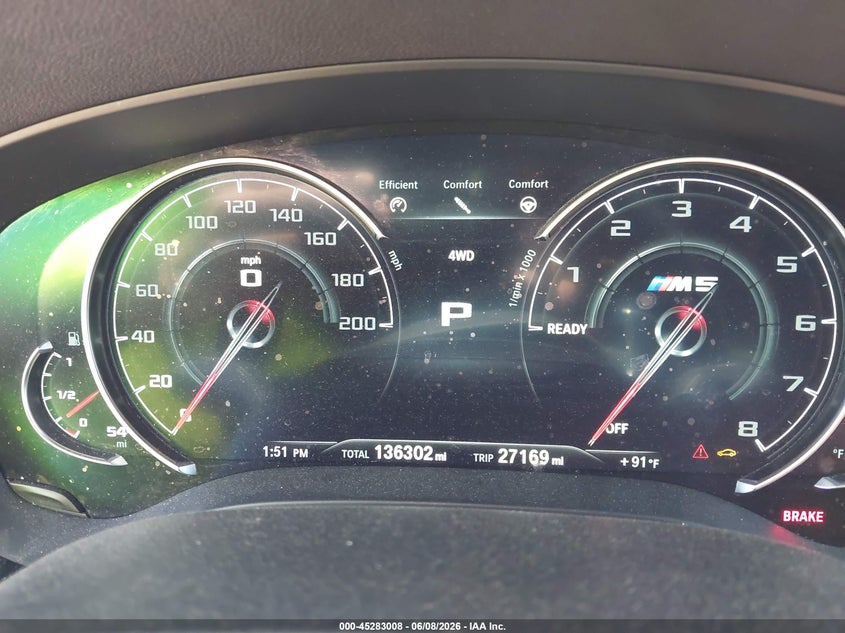 2019 BMW M5 VIN WBSJF0C56KB285507 IAAI salvage auction — FRONT END, Salvage (Massachusetts), sold $17,725 on 2026-08-25 (photo 7)