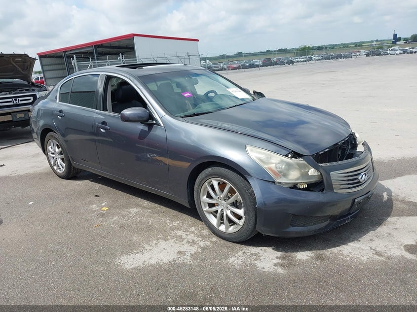2008 Infiniti G35 VIN JNKBV61E38M229055 IAAI salvage auction — LEFT FRONT, Certificate Of Title (Nebraska), sold $575 on 2026-07-09 (photo 1)