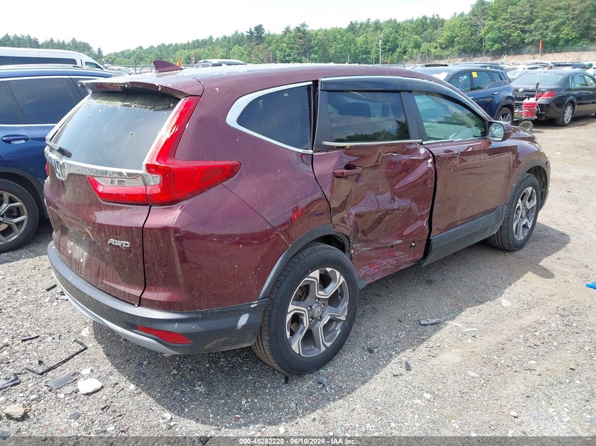 2018 Honda Cr-v VIN 7FARW2H51JE043643 IAAI salvage auction — RIGHT SIDE, Salvage (Massachusetts), sold $7,300 on 2026-07-31 (photo 4)