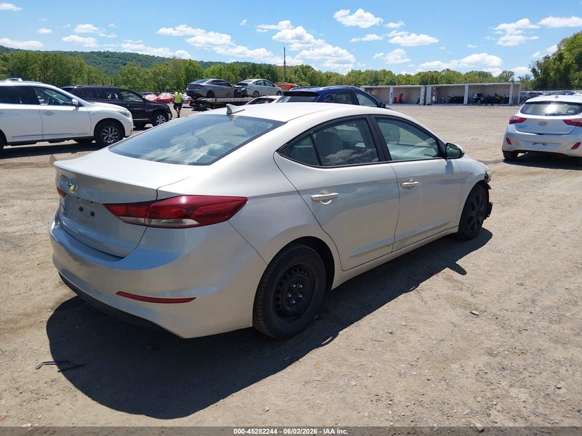 2017 Hyundai Elantra VIN KMHD74LF6HU096589 IAAI salvage auction — NORMAL WEAR, Clear (Pennsylvania), sold $1,125 on 2026-07-09 (photo 4)