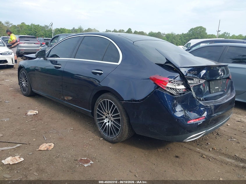 2023 Mercedes-benz C-klasse VIN W1KAF4HB0PR079147 IAAI salvage auction — FRONT & REAR, Salvage Title, sold $15,100 on 2026-07-14 (photo 3)
