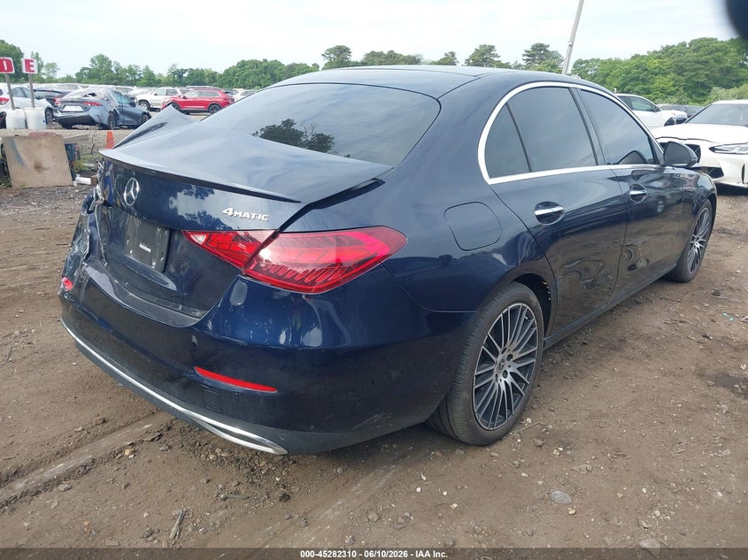 2023 Mercedes-benz C-klasse VIN W1KAF4HB0PR079147 IAAI salvage auction — FRONT & REAR, Salvage Title, sold $15,100 on 2026-07-14 (photo 4)