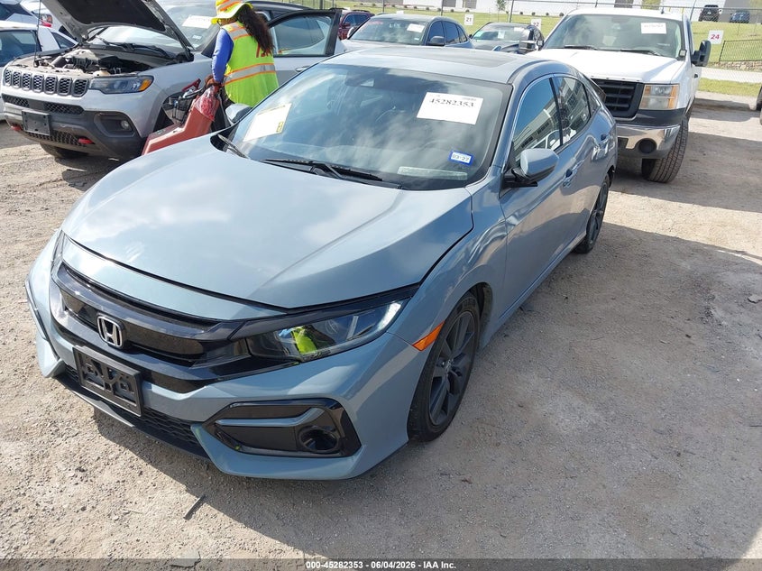 2021 Honda Civic VIN SHHFK7H61MU218590 IAAI salvage auction — REAR END, Salvage Title, sold $6,375 on 2026-07-07 (photo 2)