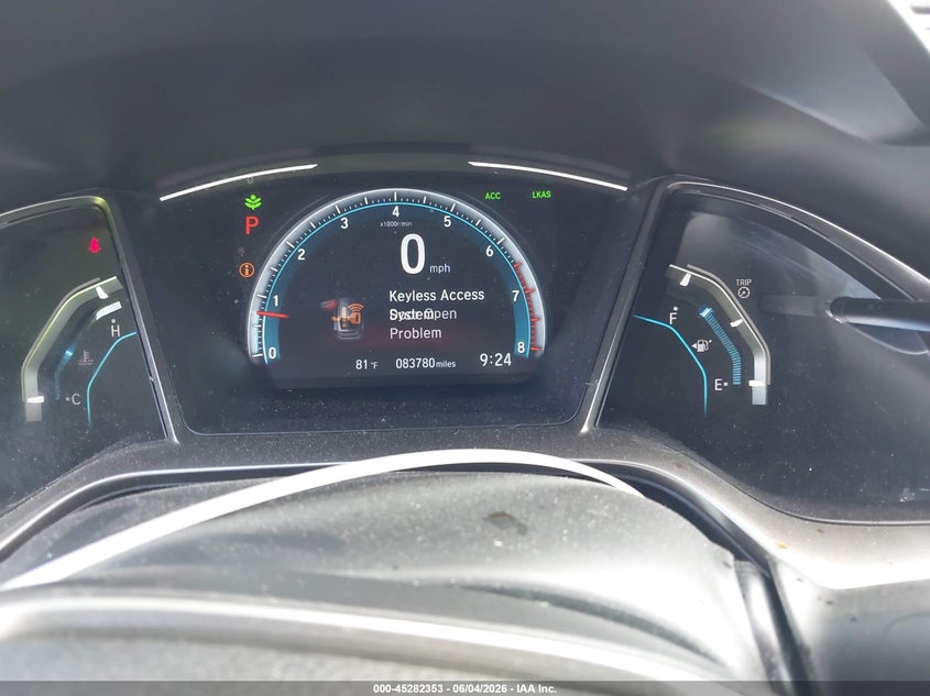 2021 Honda Civic VIN SHHFK7H61MU218590 IAAI salvage auction — REAR END, Salvage Title, sold $6,375 on 2026-07-07 (photo 7)