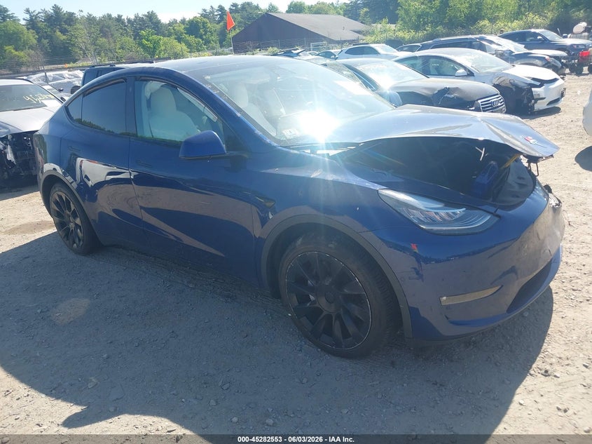 2022 Tesla Model y VIN 7SAYGAEE4NF314416 IAAI salvage auction — FRONT END, Salvage (Massachusetts), sold $8,975 on 2026-08-01 (photo 1)