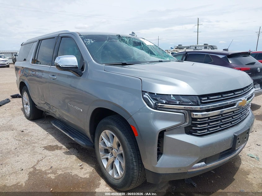 2023 Chevrolet Suburban VIN 1GNSCFKD9PR527745 IAAI salvage auction — ROLLOVER, Salvage (Texas), sold $8,300 on 2026-07-28 (photo 1)