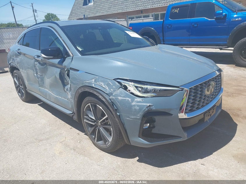 2023 Infiniti Qx55 VIN 3PCAJ5LR2PF101822 IAAI salvage auction — SIDE, Salvage (Illinois), sold $8,900 on 2026-08-21 (photo 1)