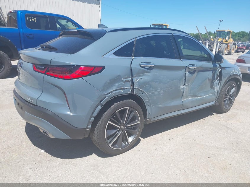 2023 Infiniti Qx55 VIN 3PCAJ5LR2PF101822 IAAI salvage auction — SIDE, Salvage (Illinois), sold $8,900 on 2026-08-21 (photo 4)