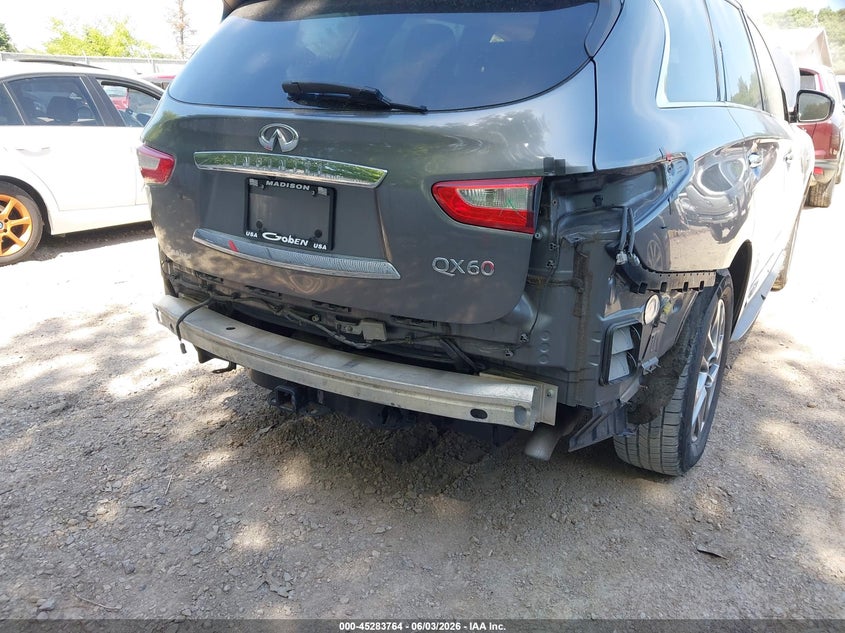 2015 Infiniti Qx60 VIN 5N1AL0MN7FC533340 IAAI salvage auction — REAR END, Wait Title, sold $1,700 on 2026-08-23 (photo 6)