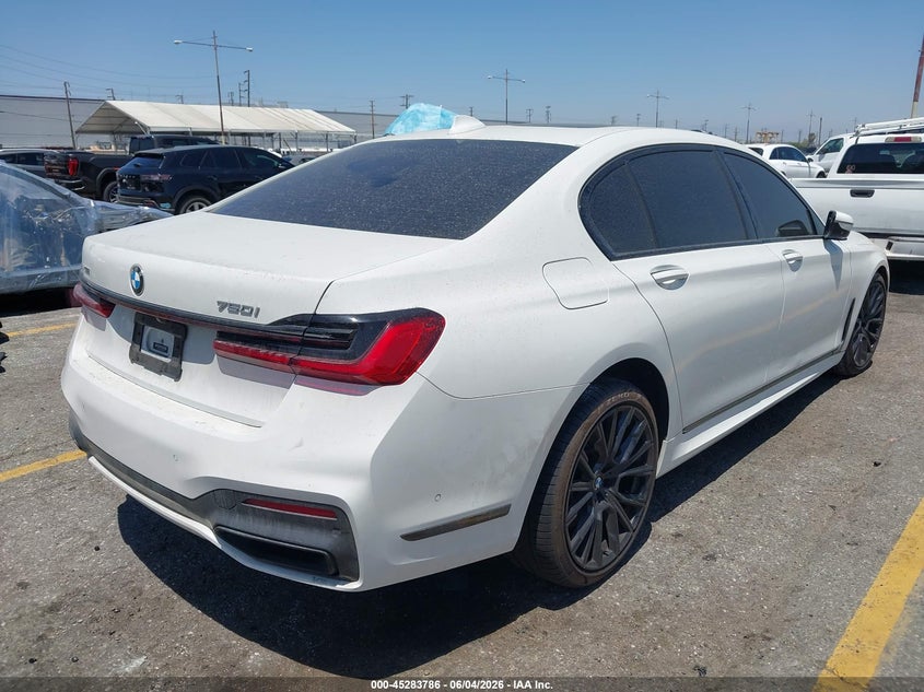 2021 BMW 7er VIN WBA7U2C00MCF14736 IAAI salvage auction — FRONT END, Salvage Title, sold $25,550 on 2026-07-07 (photo 4)