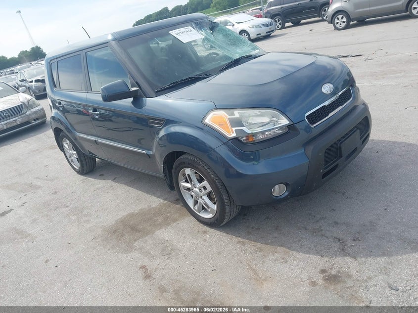2011 Kia Soul VIN KNDJT2A28B7203655 IAAI salvage auction — LEFT FRONT, Salvage (Iowa), sold $650 on 2026-07-14 (photo 1)