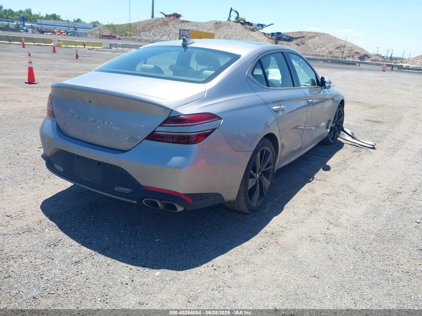 2023 Genesis G70 VIN KMTG34TA5PU132239 IAAI salvage auction — FRONT END, Salvage Title, sold $4,275 on 2026-07-21 (photo 4)