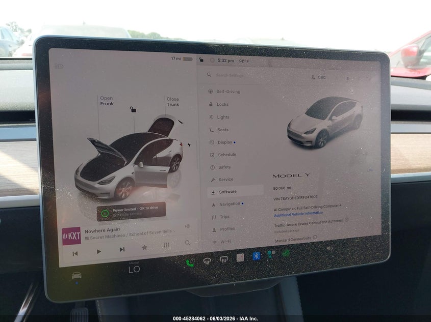 2024 Tesla Model y VIN 7SAYGDED1RF047606 IAAI salvage auction — FRONT END, Original (Texas), sold $12,500 on 2026-08-27 (photo 7)