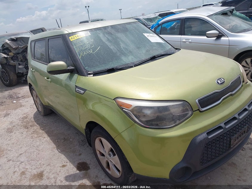 2016 Kia Soul VIN KNDJN2A23G7844245 IAAI salvage auction — LEFT SIDE, Salvage Title, sold $1,000 on 2026-07-13 (photo 1)
