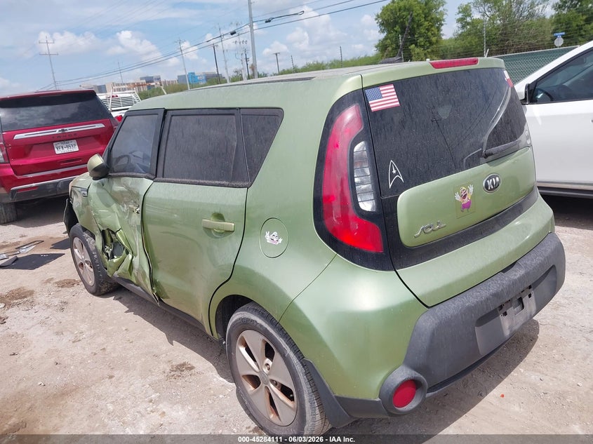 2016 Kia Soul VIN KNDJN2A23G7844245 IAAI salvage auction — LEFT SIDE, Salvage Title, sold $1,000 on 2026-07-13 (photo 3)