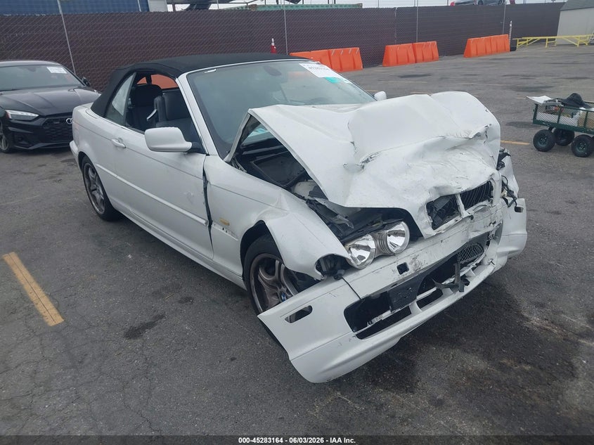 2002 BMW 3 series VIN WBABS53492JU89734 IAAI salvage auction — FRONT END, Salvage (California), sold $1,250 on 2026-07-20 (photo 1)