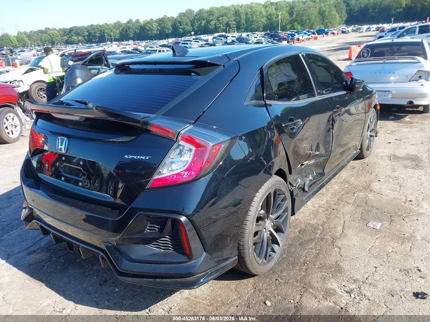 2020 Honda Civic VIN SHHFK7G48LU221016 IAAI salvage auction — SIDE, Salvage Title, sold $4,950 on 2026-07-11 (photo 4)