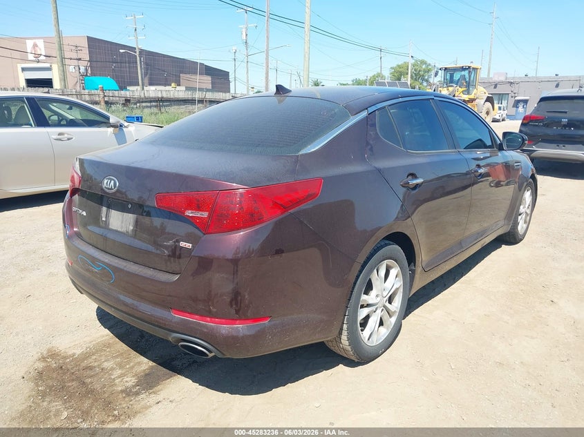2013 Kia Optima VIN 5XXGM4A75DG123481 IAAI salvage auction — THEFT, Salvage Title, sold $700 on 2026-07-09 (photo 4)