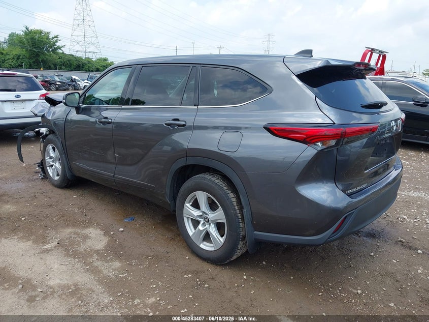 2022 Toyota Highlander VIN 5TDCZRAH2NS118874 IAAI salvage auction — FRONT END, Salvage Title, sold $9,400 on 2026-07-23 (photo 3)