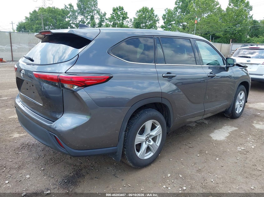 2022 Toyota Highlander VIN 5TDCZRAH2NS118874 IAAI salvage auction — FRONT END, Salvage Title, sold $9,400 on 2026-07-23 (photo 4)