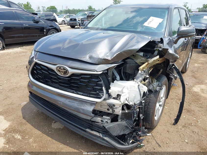 2022 Toyota Highlander VIN 5TDCZRAH2NS118874 IAAI salvage auction — FRONT END, Salvage Title, sold $9,400 on 2026-07-23 (photo 6)