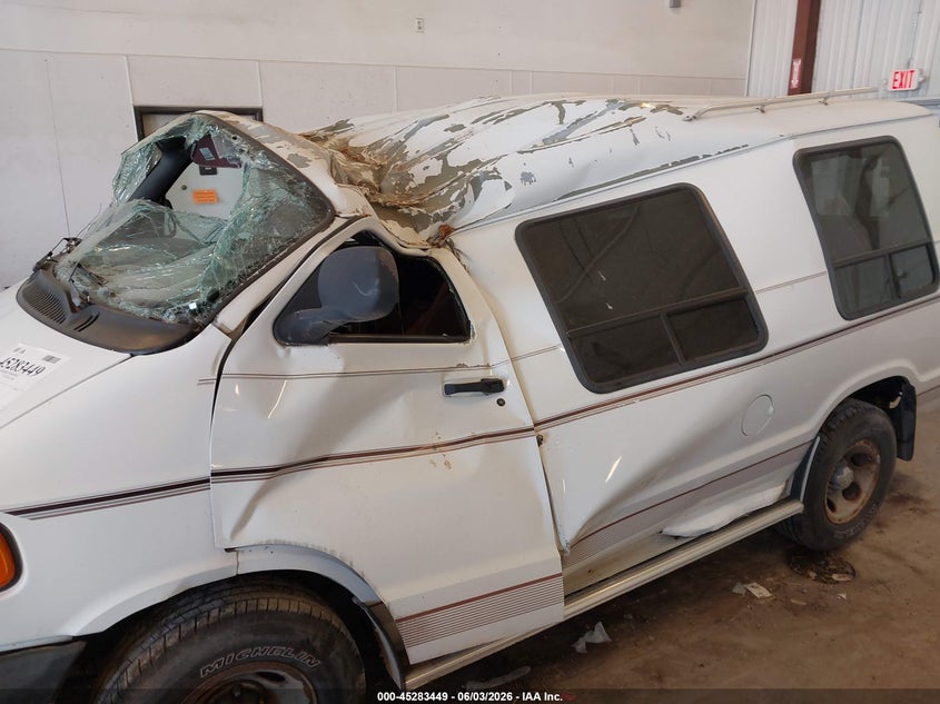 1998 Dodge Ram van VIN 2B6HB11X6WK124445 IAAI salvage auction — STORM DAMAGE, Scrap (Michigan), sold $275 on 2026-07-07 (photo 6)