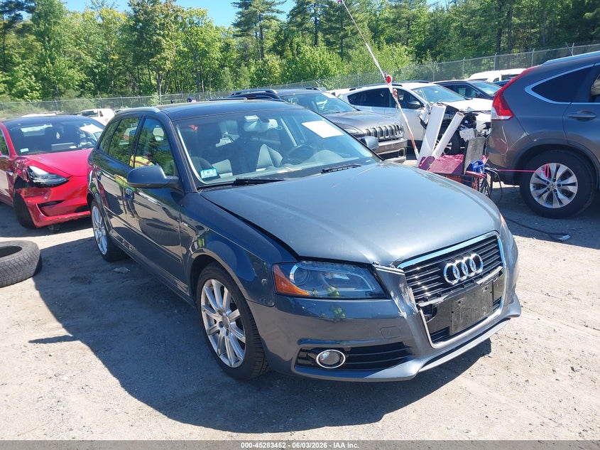2013 Audi A3 VIN WAUKJAFM4DA018407 IAAI salvage auction — FRONT END, Salvage (Massachusetts), sold $1,400 on 2026-07-10 (photo 1)