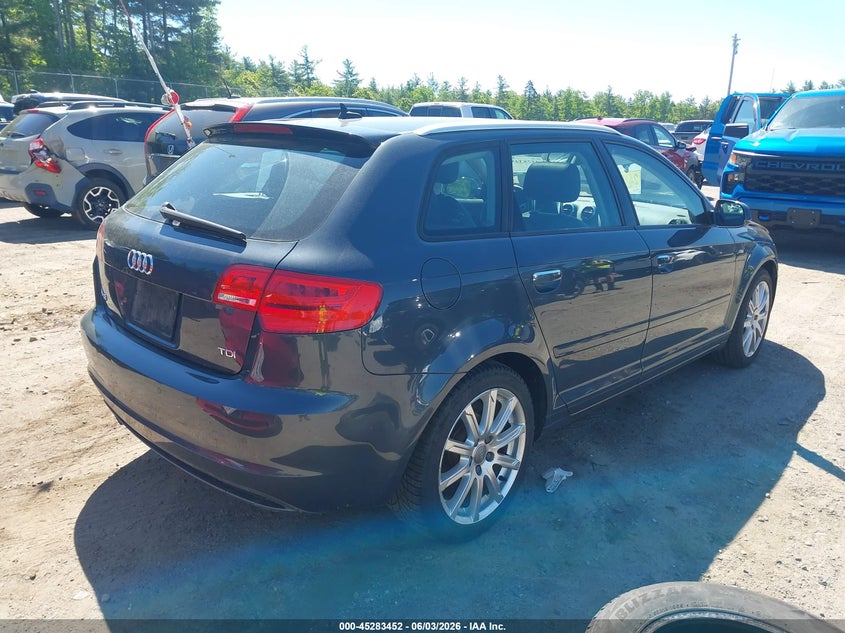2013 Audi A3 VIN WAUKJAFM4DA018407 IAAI salvage auction — FRONT END, Salvage (Massachusetts), sold $1,400 on 2026-07-10 (photo 4)
