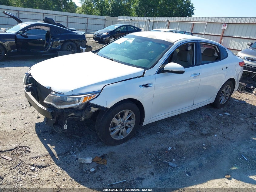 2016 Kia Optima VIN 5XXGT4L39GG053193 IAAI salvage auction — FRONT END, Salvage Title, sold $1,025 on 2026-07-08 (photo 2)