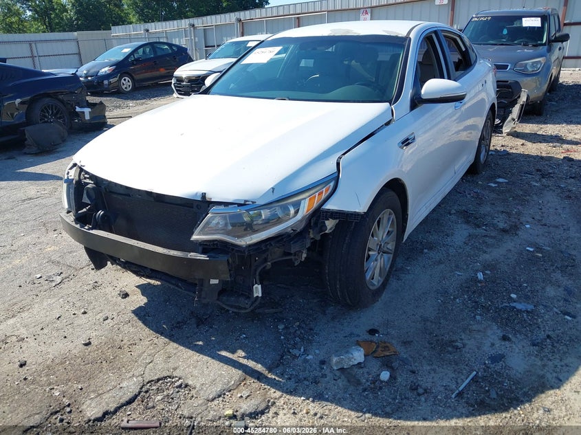 2016 Kia Optima VIN 5XXGT4L39GG053193 IAAI salvage auction — FRONT END, Salvage Title, sold $1,025 on 2026-07-08 (photo 6)
