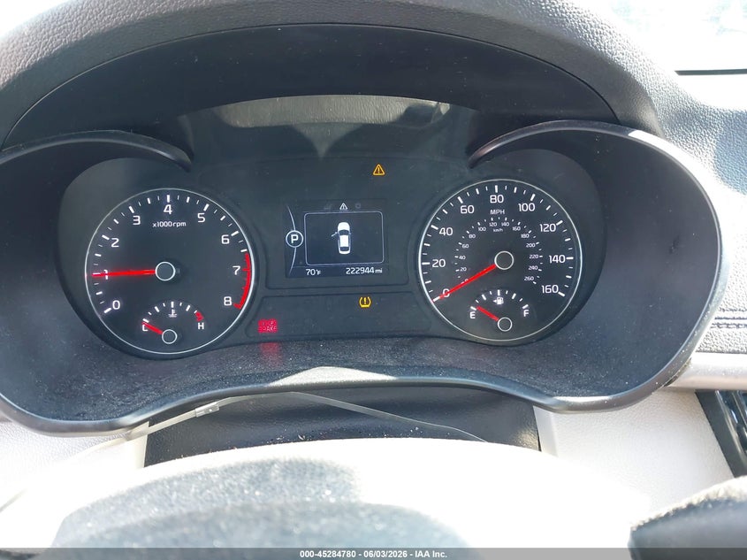 2016 Kia Optima VIN 5XXGT4L39GG053193 IAAI salvage auction — FRONT END, Salvage Title, sold $1,025 on 2026-07-08 (photo 7)