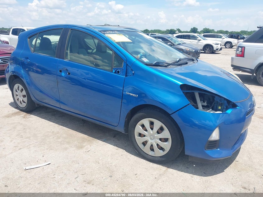 2013 Toyota Prius c VIN JTDKDTB38D1043913 IAAI salvage auction — ALL OVER, Salvage Title, sold $1,300 on 2026-07-21 (photo 1)