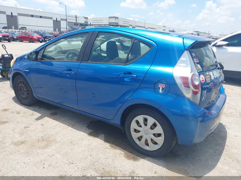 2013 Toyota Prius c VIN JTDKDTB38D1043913 IAAI salvage auction — ALL OVER, Salvage Title, sold $1,300 on 2026-07-21 (photo 3)
