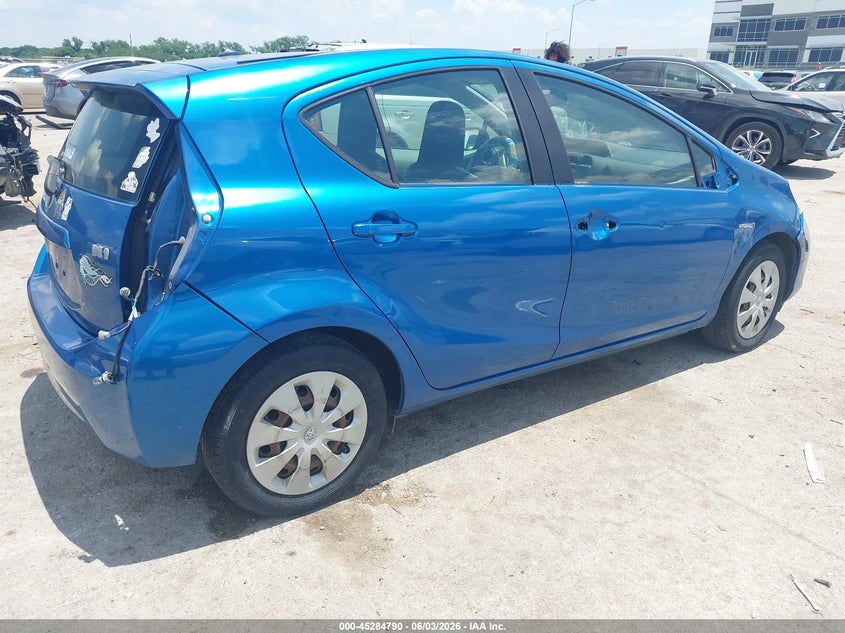 2013 Toyota Prius c VIN JTDKDTB38D1043913 IAAI salvage auction — ALL OVER, Salvage Title, sold $1,300 on 2026-07-21 (photo 4)