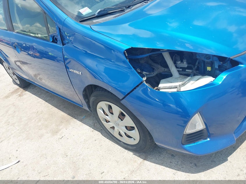 2013 Toyota Prius c VIN JTDKDTB38D1043913 IAAI salvage auction — ALL OVER, Salvage Title, sold $1,300 on 2026-07-21 (photo 6)