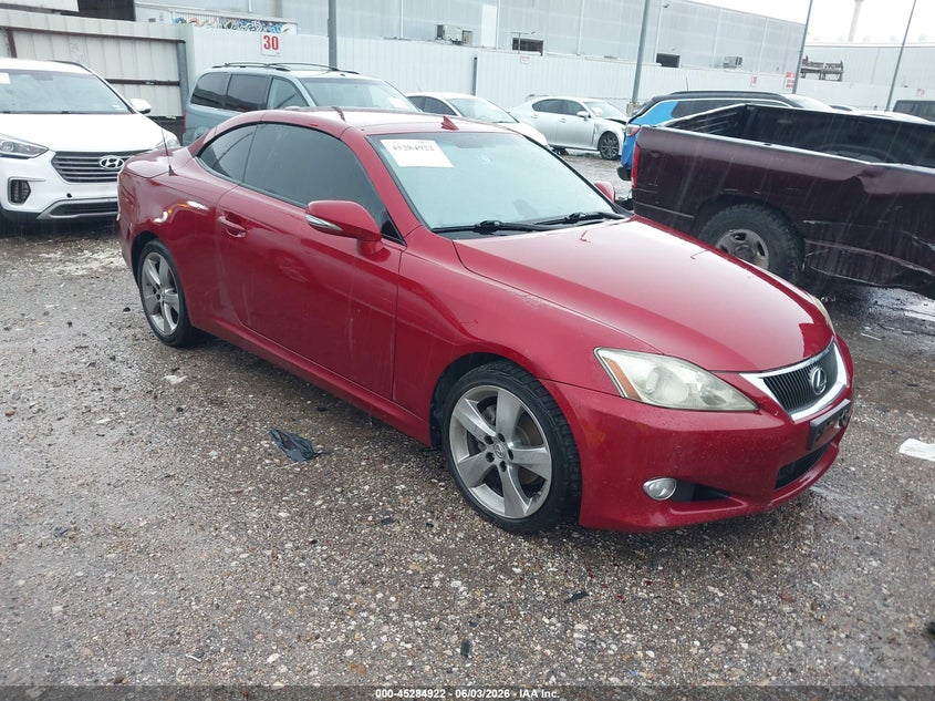 2010 Lexus Is 250c VIN JTHFF2C2XA2510216 IAAI salvage auction — NORMAL WEAR, Original (Texas), sold $3,125 on 2026-07-23 (photo 1)