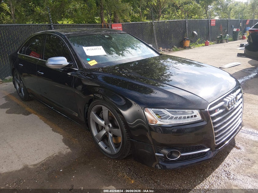 2016 Audi S8 VIN WAUJSAFD0GN009404 IAAI salvage auction — FRONT END, Salvage (Colorado), sold $12,600 on 2026-08-19 (photo 1)