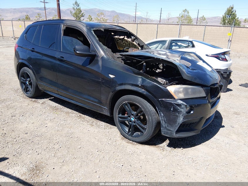 2013 BMW X3 VIN 5UXWX7C50DL978376 IAAI salvage auction — INTERIOR BURN, Salvage (Nevada), sold $25 on 2026-07-31 (photo 1)