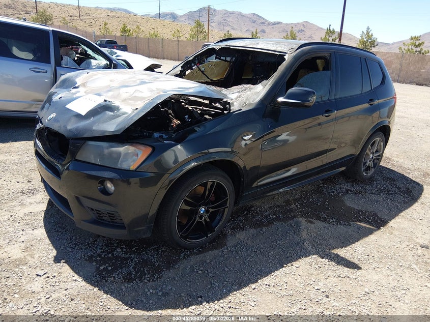 2013 BMW X3 VIN 5UXWX7C50DL978376 IAAI salvage auction — INTERIOR BURN, Salvage (Nevada), sold $25 on 2026-07-31 (photo 2)