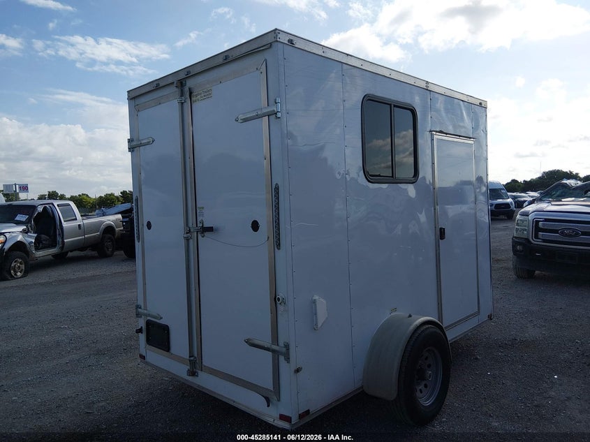 2023 Quality 10' cargo enclosed VIN 50ZBE1010PP044763 IAAI salvage auction — SIDE, Salvage (Texas), sold $600 on 2026-07-29 (photo 4)