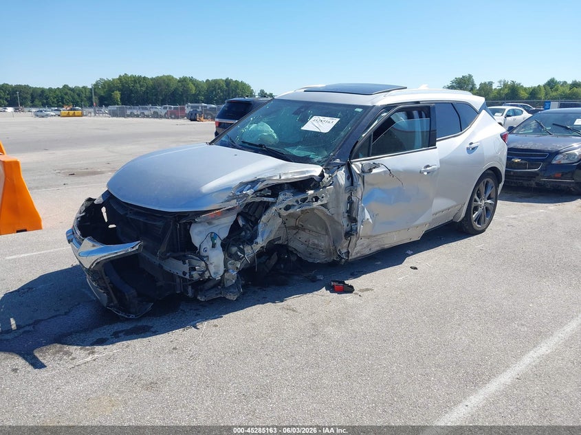 2021 Chevrolet Blazer VIN 3GNKBFRS8MS506787 IAAI salvage auction — FRONT END, Salvage (Indiana), sold $2,650 on 2026-08-22 (photo 2)