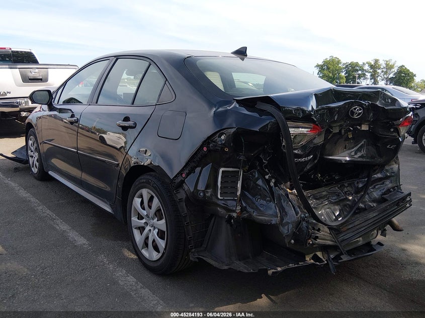 2020 Toyota Corolla VIN JTDEPRAE4LJ078117 IAAI salvage auction — FRONT & REAR, Salvage (New Jersey), sold $1,600 on 2026-07-27 (photo 3)