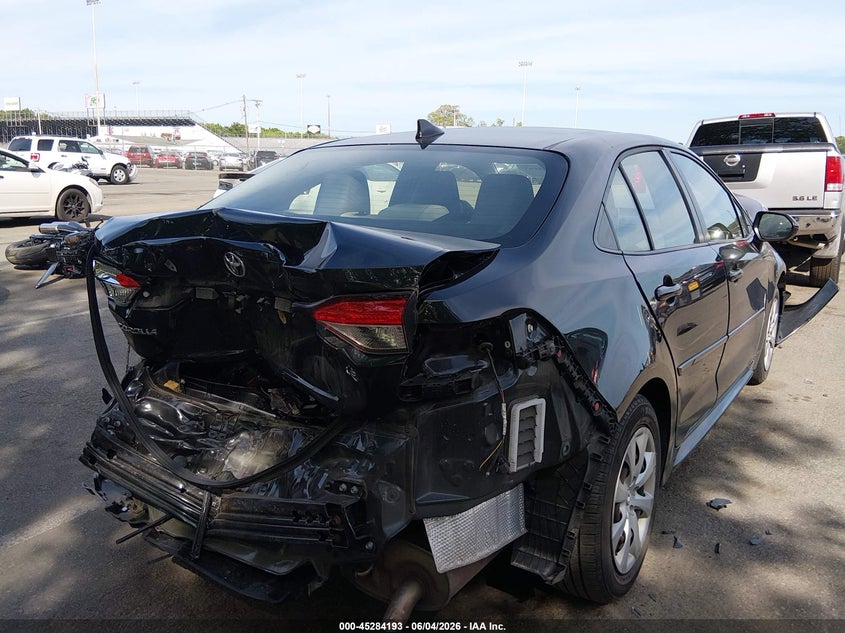 2020 Toyota Corolla VIN JTDEPRAE4LJ078117 IAAI salvage auction — FRONT & REAR, Salvage (New Jersey), sold $1,600 on 2026-07-27 (photo 4)
