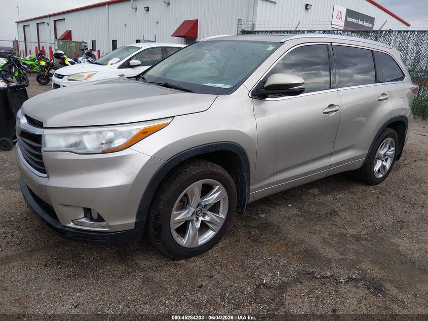 2016 Toyota Highlander VIN 5TDDKRFH4GS337677 IAAI salvage auction — RIGHT REAR, Salvage Title, sold $7,000 on 2026-07-10 (photo 2)