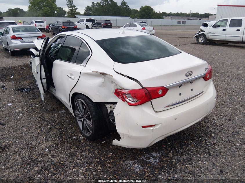 2014 Infiniti Q50 VIN JN1BV7AP3EM685774 IAAI salvage auction — FRONT END, Salvage Title, sold $200 on 2026-07-22 (photo 3)