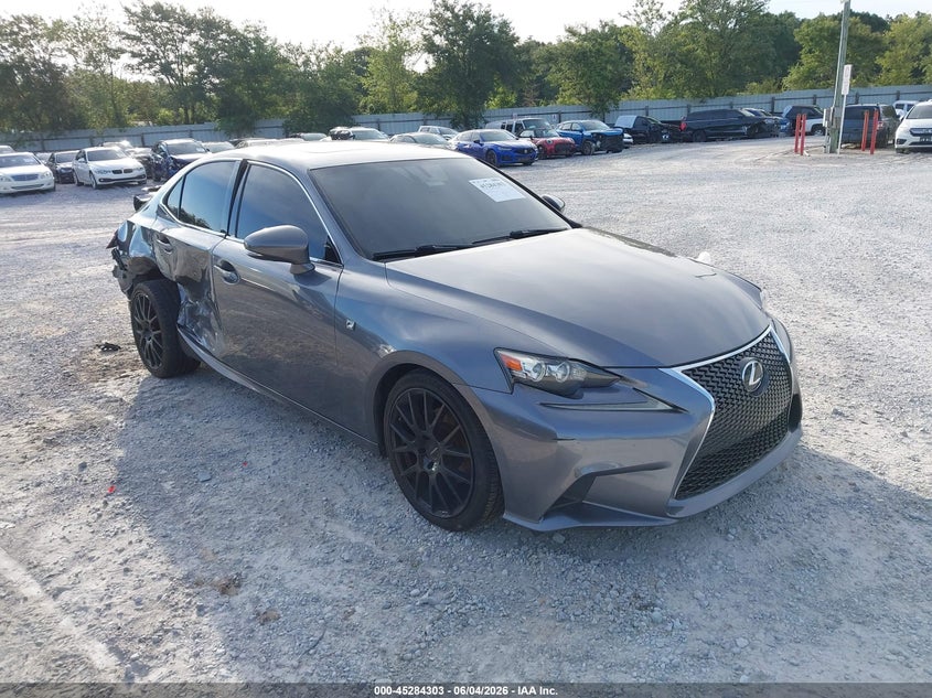 2015 Lexus Is VIN JTHBF1D20F5063263 IAAI salvage auction — REAR END, Salvage Title, sold $1,050 on 2026-07-16 (photo 1)